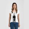 Ladies Slim Fit V Neck Poly-Rich Tee Thumbnail