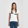 Ladies Slim Fit V Neck Poly-Rich Tee Thumbnail