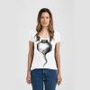 Ladies Slim Fit V Neck Poly-Rich Tee Thumbnail