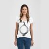 Ladies Slim Fit V Neck Poly-Rich Tee Thumbnail