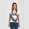 Ladies Slim Fit V Neck Poly-Rich Tee Thumbnail