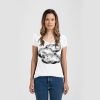 Ladies Slim Fit V Neck Poly-Rich Tee Thumbnail