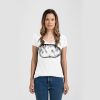 Ladies Slim Fit V Neck Poly-Rich Tee Thumbnail