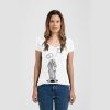 Ladies Slim Fit V Neck Poly-Rich Tee Thumbnail