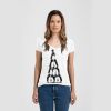 Ladies Slim Fit V Neck Poly-Rich Tee Thumbnail