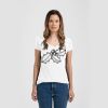 Ladies Slim Fit V Neck Poly-Rich Tee Thumbnail