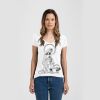 Ladies Slim Fit V Neck Poly-Rich Tee Thumbnail