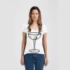 Ladies Slim Fit V Neck Poly-Rich Tee Thumbnail