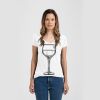 Ladies Slim Fit V Neck Poly-Rich Tee Thumbnail