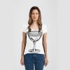 Ladies Slim Fit V Neck Poly-Rich Tee Thumbnail