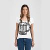 Ladies Slim Fit V Neck Poly-Rich Tee Thumbnail