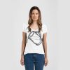 Ladies Slim Fit V Neck Poly-Rich Tee Thumbnail