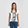 Ladies Slim Fit V Neck Poly-Rich Tee Thumbnail