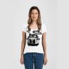 Ladies Slim Fit V Neck Poly-Rich Tee Thumbnail