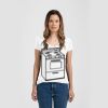 Ladies Slim Fit V Neck Poly-Rich Tee Thumbnail