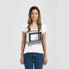 Ladies Slim Fit V Neck Poly-Rich Tee Thumbnail