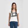 Ladies Slim Fit V Neck Poly-Rich Tee Thumbnail