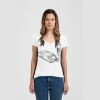 Ladies Slim Fit V Neck Poly-Rich Tee Thumbnail