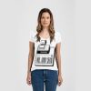 Ladies Slim Fit V Neck Poly-Rich Tee Thumbnail