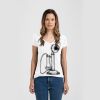Ladies Slim Fit V Neck Poly-Rich Tee Thumbnail
