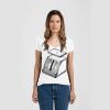 Ladies Slim Fit V Neck Poly-Rich Tee Thumbnail