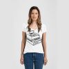 Ladies Slim Fit V Neck Poly-Rich Tee Thumbnail