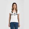 Ladies Slim Fit V Neck Poly-Rich Tee Thumbnail