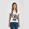 Ladies Slim Fit V Neck Poly-Rich Tee Thumbnail