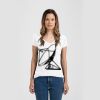 Ladies Slim Fit V Neck Poly-Rich Tee Thumbnail