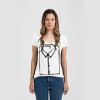 Ladies Slim Fit V Neck Poly-Rich Tee Thumbnail