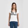 Ladies Slim Fit V Neck Poly-Rich Tee Thumbnail