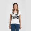 Ladies Slim Fit V Neck Poly-Rich Tee Thumbnail