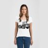 Ladies Slim Fit V Neck Poly-Rich Tee Thumbnail