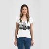 Ladies Slim Fit V Neck Poly-Rich Tee Thumbnail