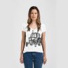 Ladies Slim Fit V Neck Poly-Rich Tee Thumbnail