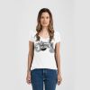 Ladies Slim Fit V Neck Poly-Rich Tee Thumbnail