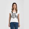 Ladies Slim Fit V Neck Poly-Rich Tee Thumbnail