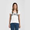 Ladies Slim Fit V Neck Poly-Rich Tee Thumbnail