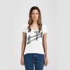 Ladies Slim Fit V Neck Poly-Rich Tee Thumbnail