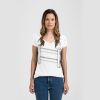 Ladies Slim Fit V Neck Poly-Rich Tee Thumbnail