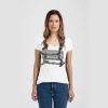 Ladies Slim Fit V Neck Poly-Rich Tee Thumbnail