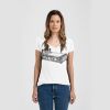 Ladies Slim Fit V Neck Poly-Rich Tee Thumbnail