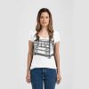 Ladies Slim Fit V Neck Poly-Rich Tee Thumbnail