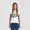 Ladies Slim Fit V Neck Poly-Rich Tee Thumbnail