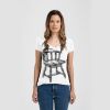 Ladies Slim Fit V Neck Poly-Rich Tee Thumbnail