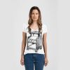 Ladies Slim Fit V Neck Poly-Rich Tee Thumbnail