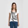 Ladies Slim Fit V Neck Poly-Rich Tee Thumbnail