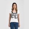 Ladies Slim Fit V Neck Poly-Rich Tee Thumbnail