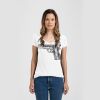 Ladies Slim Fit V Neck Poly-Rich Tee Thumbnail
