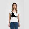 Ladies Slim Fit V Neck Poly-Rich Tee Thumbnail